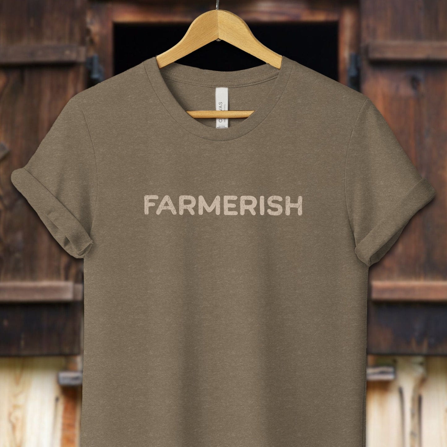 Unisex Shirt Adult T-Shirt / XS / Heather Olive Farmerish Shirt