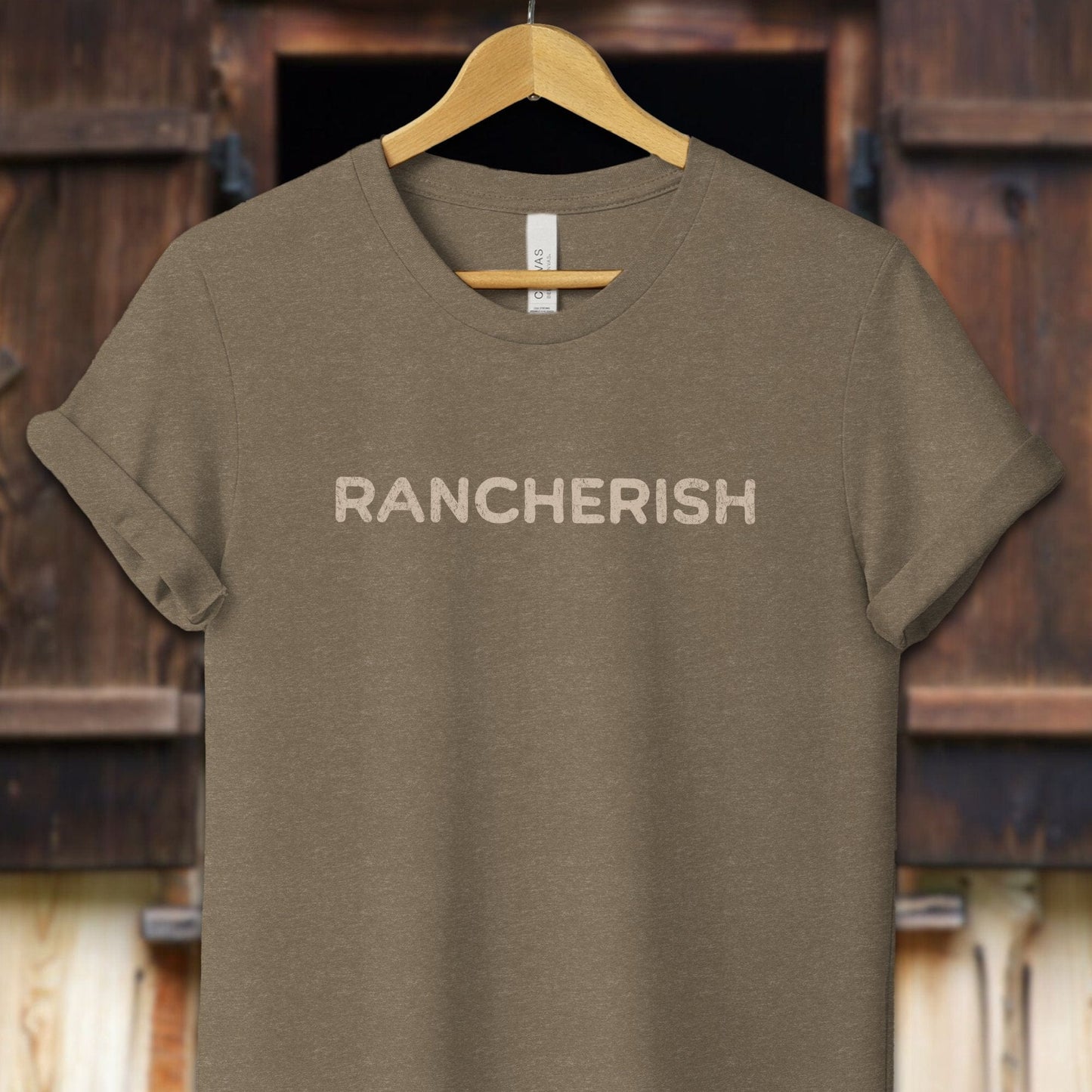 Unisex Shirt Adult T-Shirt / XS / Heather Olive Rancherish Shirt