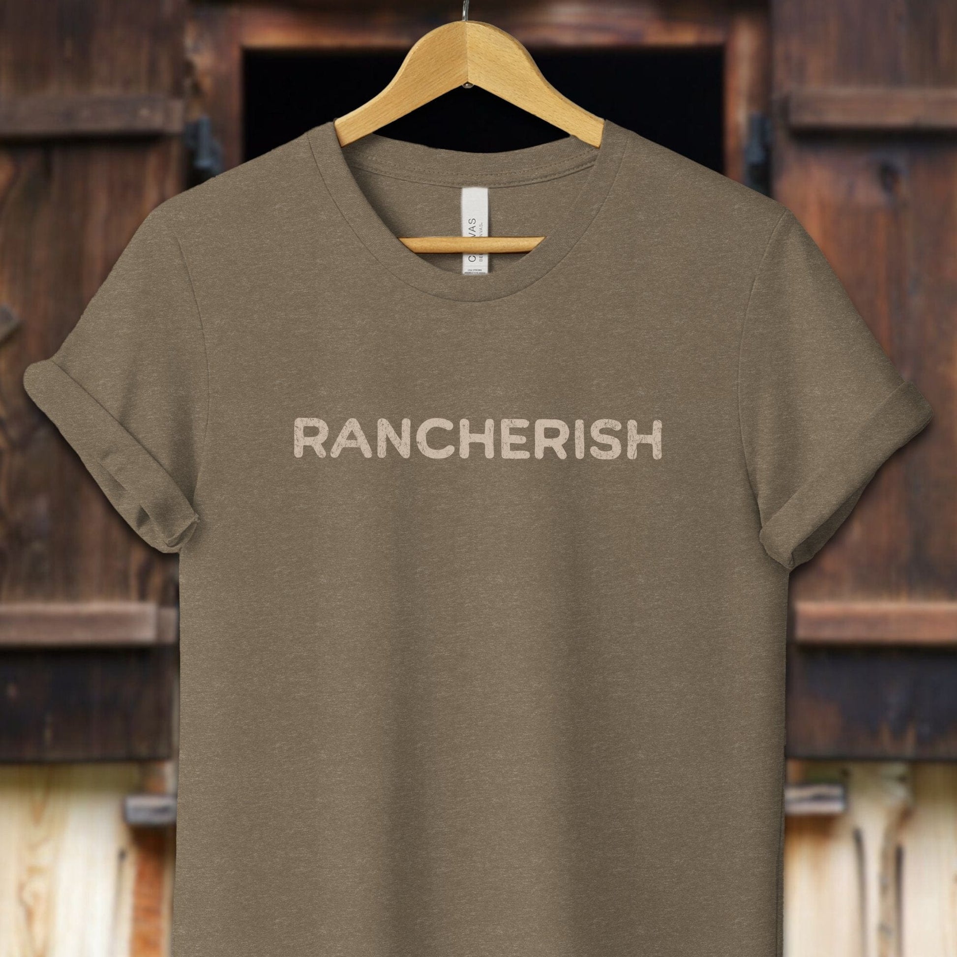 Unisex Shirt Adult T-Shirt / XS / Heather Olive Rancherish Shirt