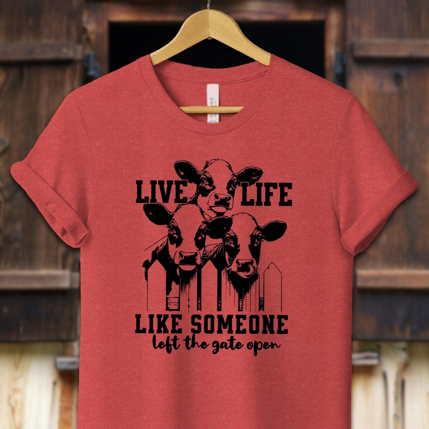 Unisex Shirt Adult T-Shirt / XS / Heather Red Live Life Like Shirt