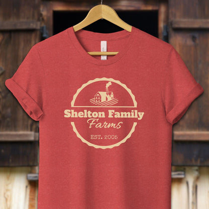 Unisex Shirt Adult T-Shirt / XS / Heather Red Personalized Farm/Ranch Shirt