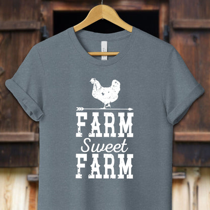 Unisex Shirt Adult T-Shirt / XS / Heather Slate Farm Sweet Farm Shirt