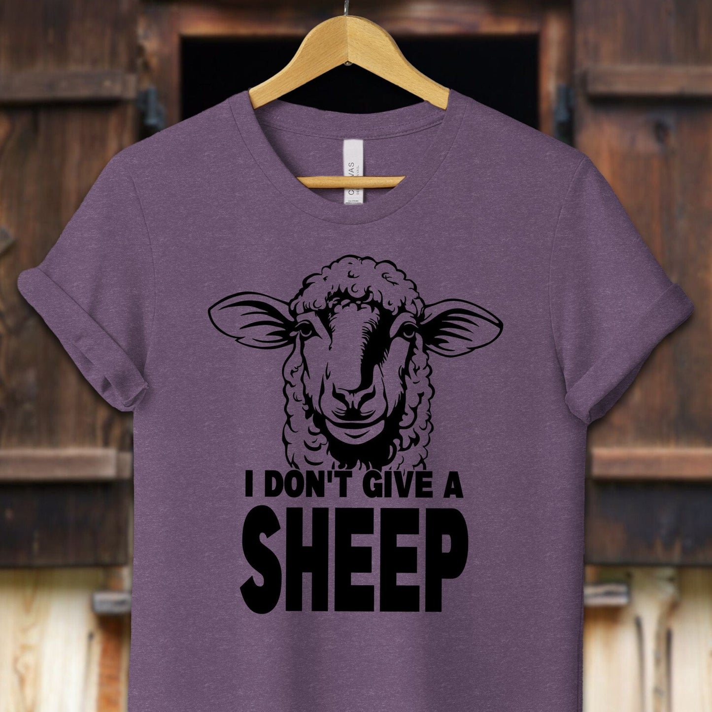 Unisex Shirt Adult T-Shirt / XS / Heather Team Purple I Don't Give A Sheep Shirt