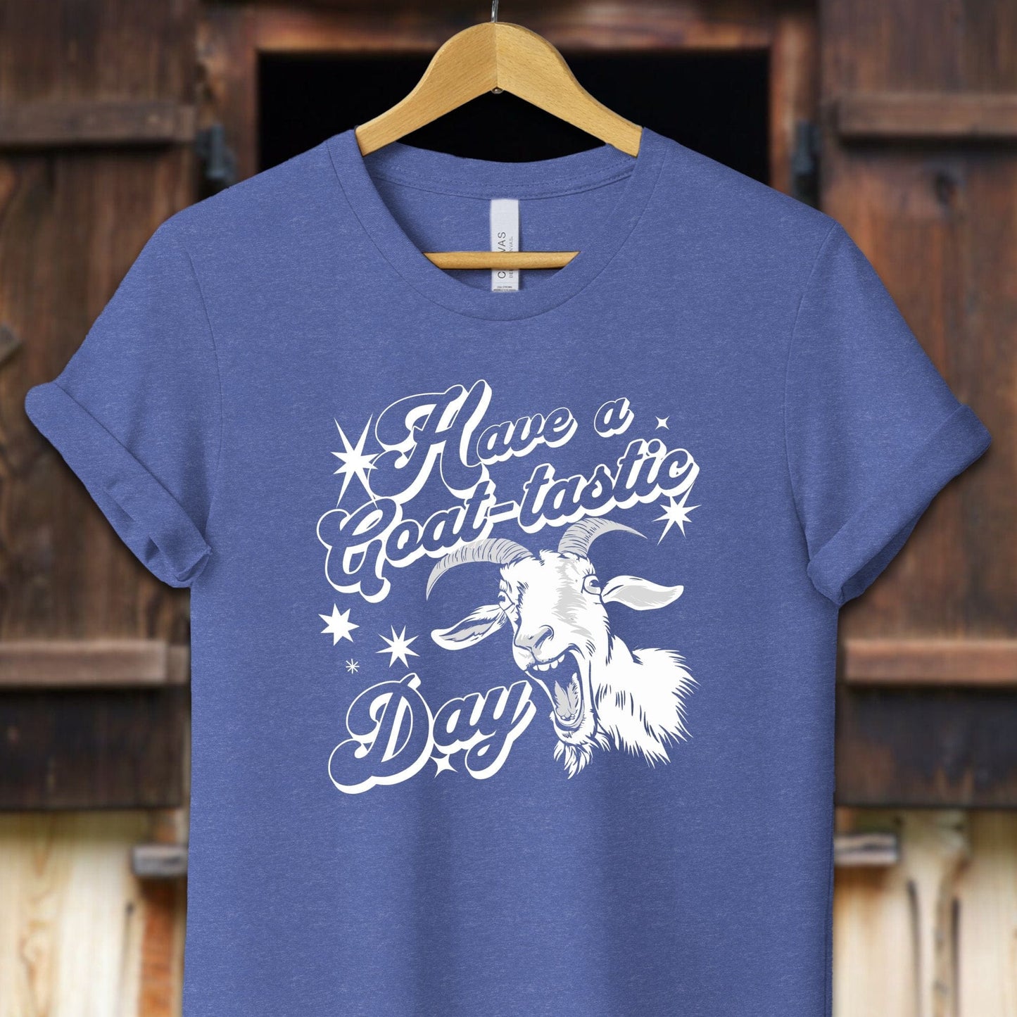 Unisex Shirt Adult T-Shirt / XS / Heather True Royal Have a Goat-tastic Day Shirt