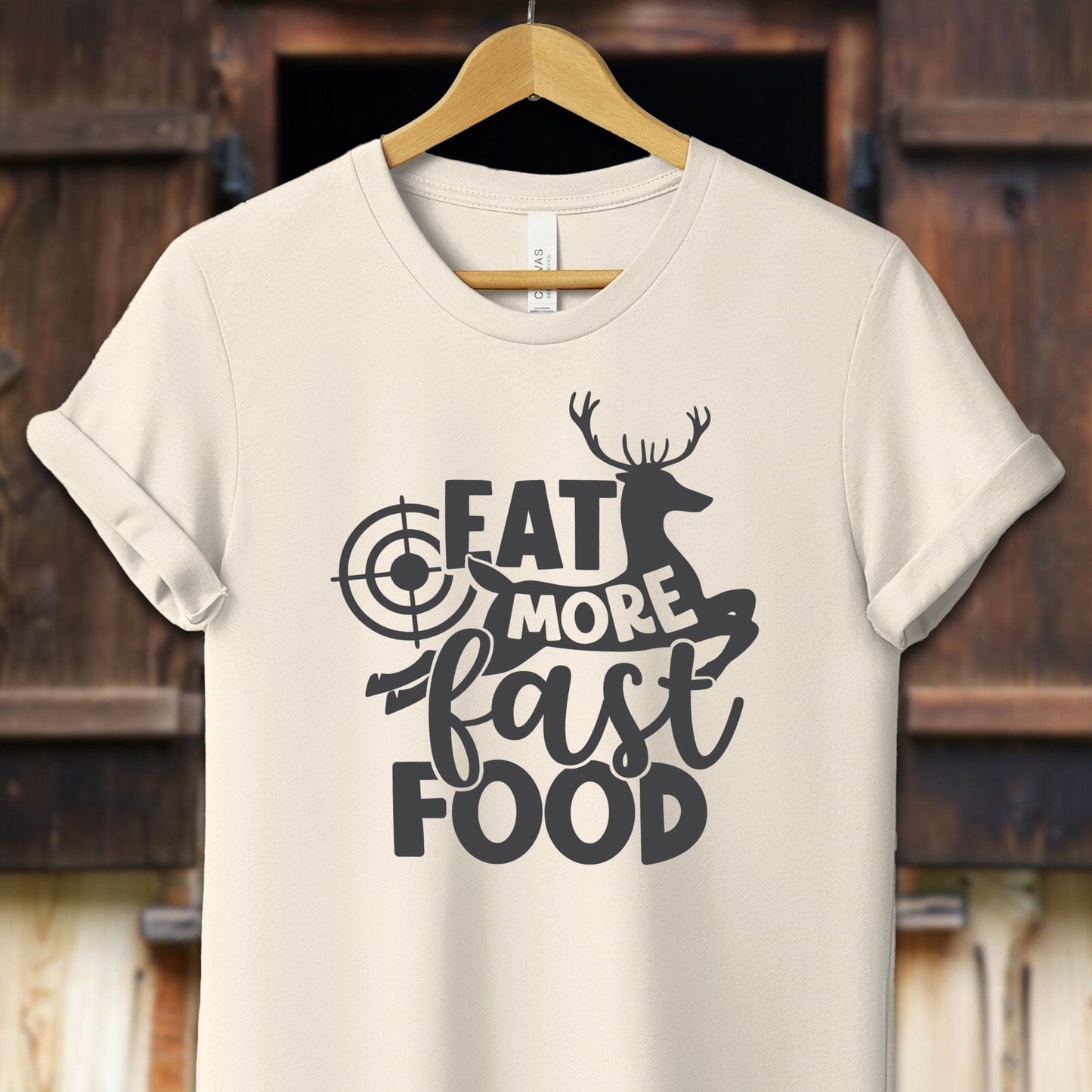 Unisex Shirt Adult T-Shirt / XS / Natural Eat More Fast Food Shirt