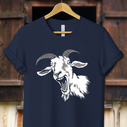 Unisex Shirt Adult T-Shirt / XS / Navy Screaming Goat Shirt