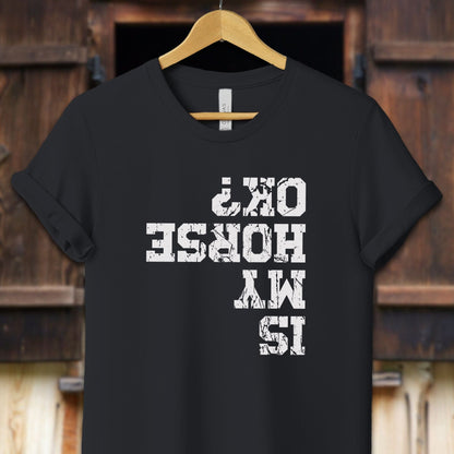 Unisex Shirt Adult T-Shirt / XS / Vintage Black Is My Horse OK Shirt