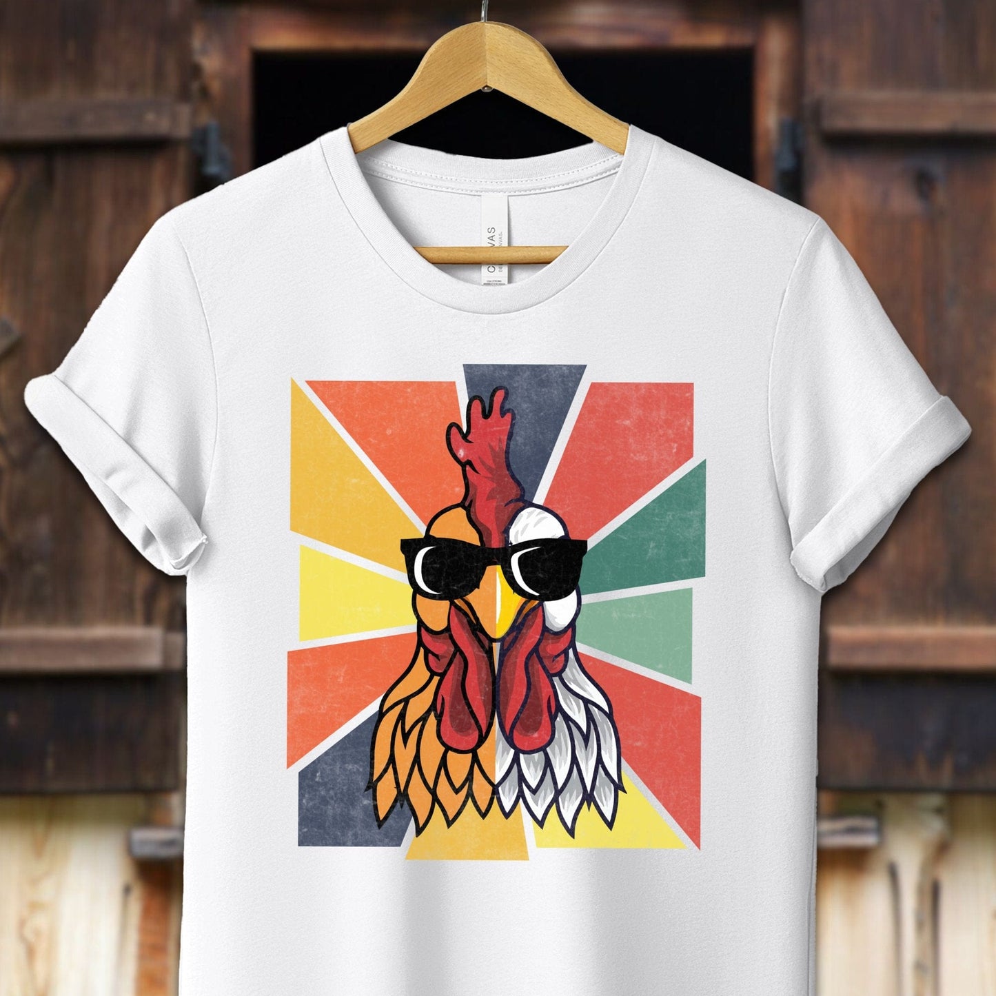 Unisex Shirt Adult T-Shirt / XS / White Cool Rooster Shirt