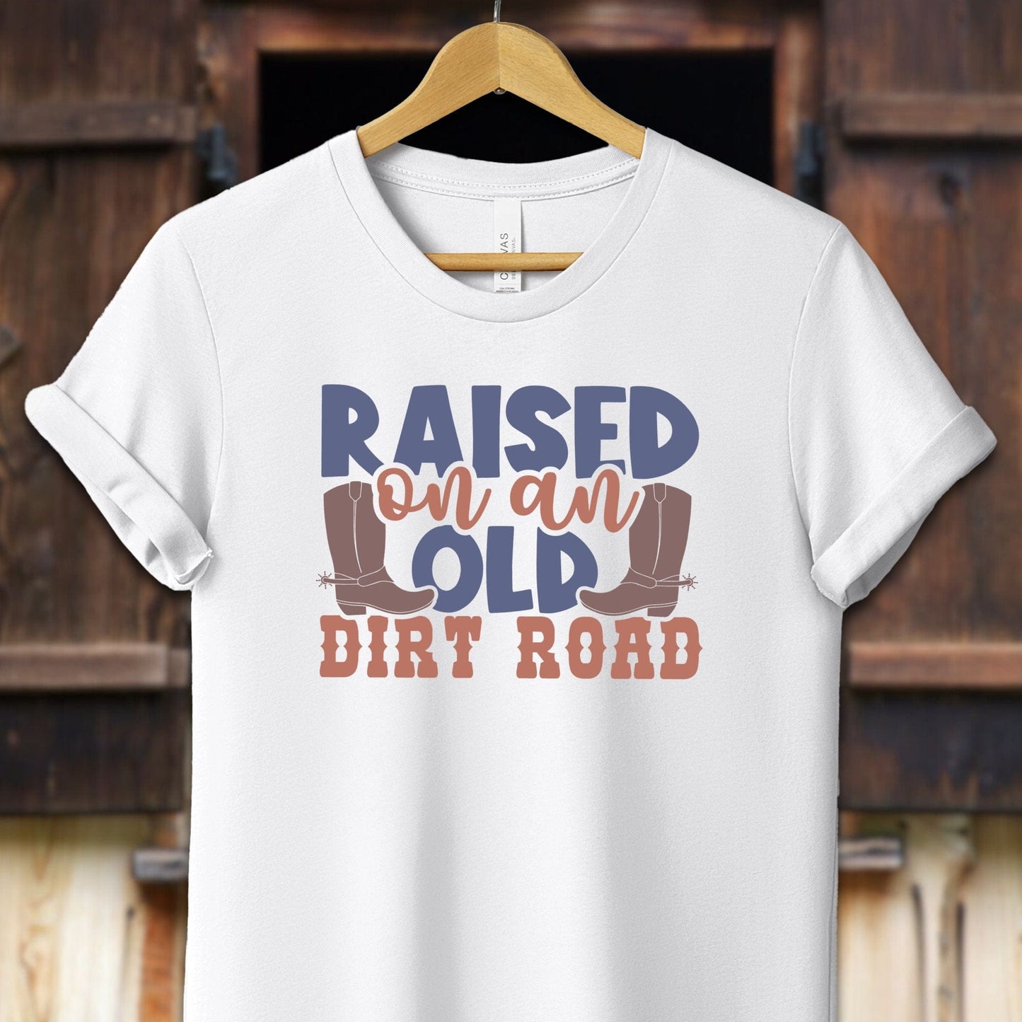 Unisex Shirt Adult T-Shirt / XS / White Raised on an Old Dirt Road Shirt