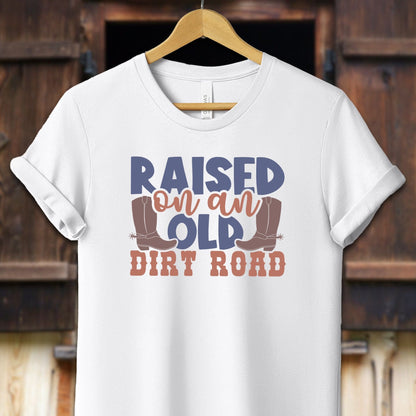 Unisex Shirt Adult T-Shirt / XS / White Raised on an Old Dirt Road Shirt