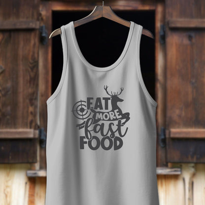 Unisex Shirt Adult Tank Top / XS / Athletic Heather Eat More Fast Food Shirt