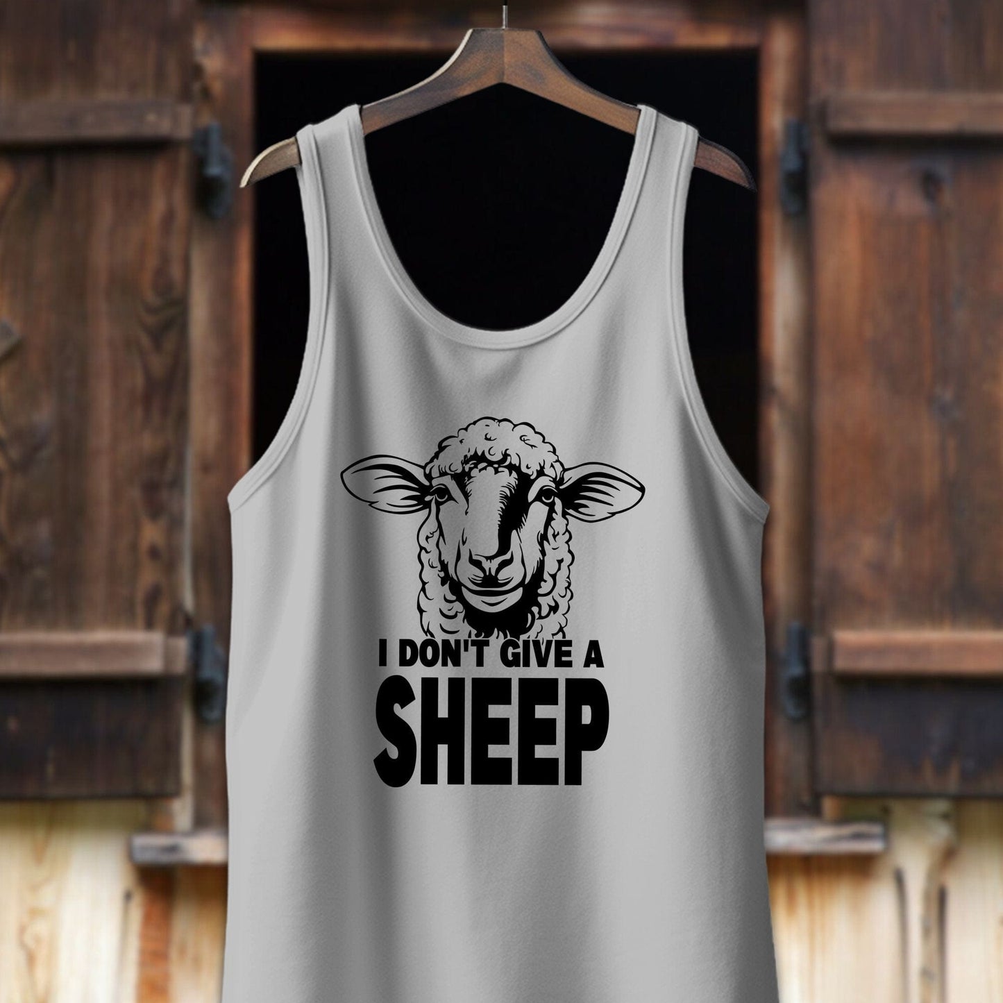 Unisex Shirt Adult Tank Top / XS / Athletic Heather I Don't Give A Sheep Shirt