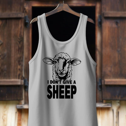 Unisex Shirt Adult Tank Top / XS / Athletic Heather I Don't Give A Sheep Shirt