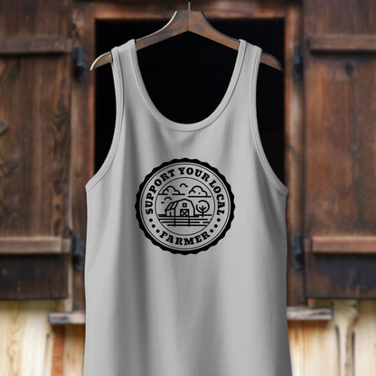 Unisex Shirt Adult Tank Top / XS / Athletic Heather Support Your Local Farmer Shirt