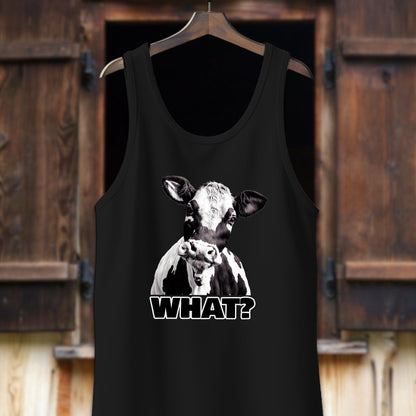 Unisex Shirt Adult Tank Top / XS / Black Cow Shirt