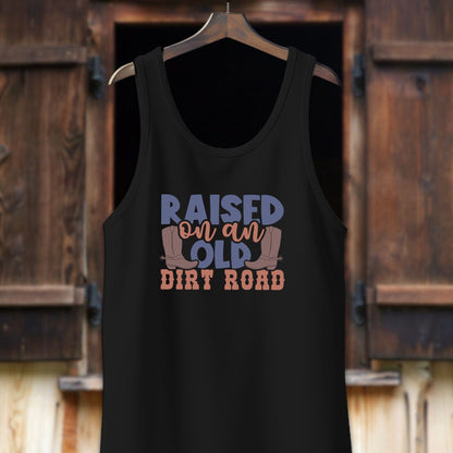 Unisex Shirt Adult Tank Top / XS / Black Raised on an Old Dirt Road Shirt