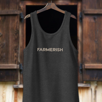 Unisex Shirt Adult Tank Top / XS / Dark Gray Heather Farmerish Shirt