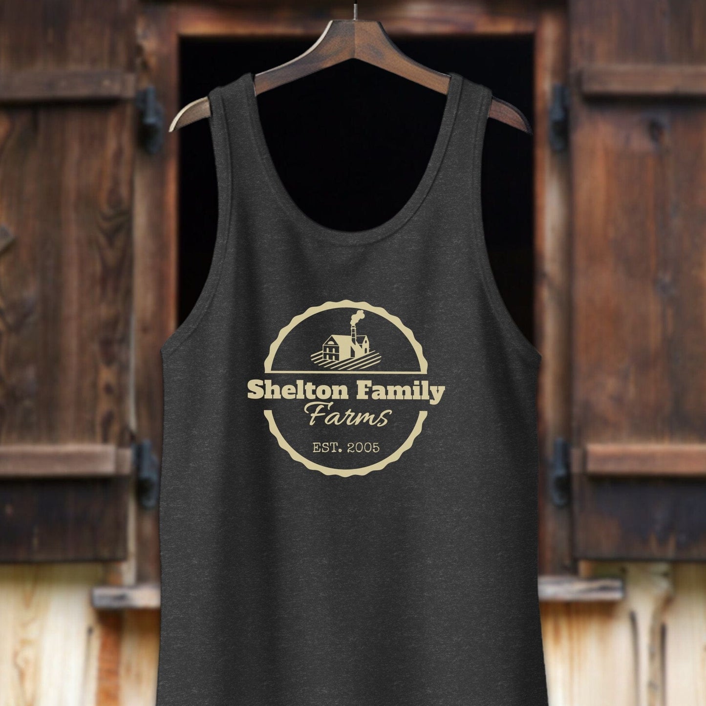 Unisex Shirt Adult Tank Top / XS / Dark Gray Heather Personalized Farm/Ranch Shirt