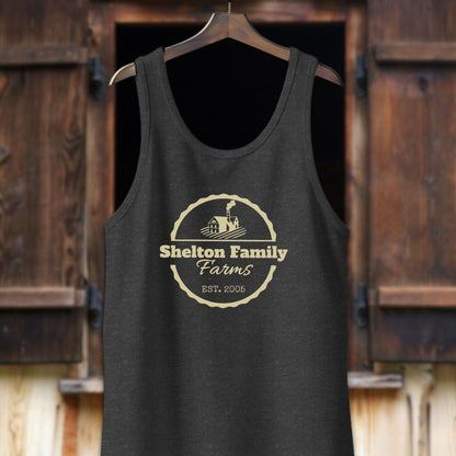 Unisex Shirt Adult Tank Top / XS / Dark Gray Heather Personalized Farm/Ranch Shirt