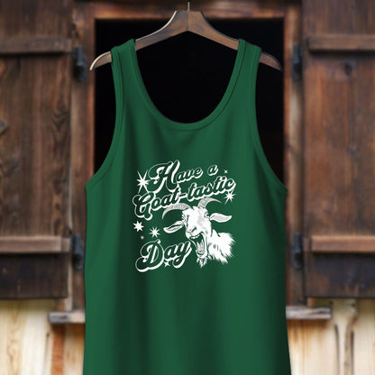 Unisex Shirt Adult Tank Top / XS / Kelly Have a Goat-tastic Day Shirt