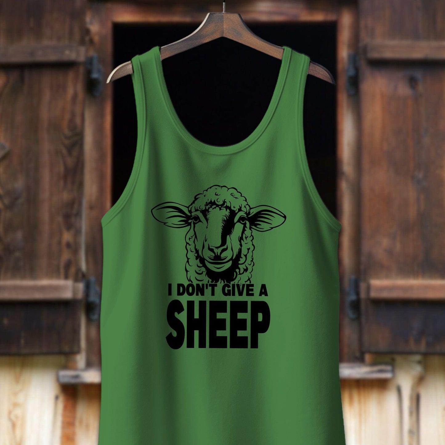 Unisex Shirt Adult Tank Top / XS / Leaf I Don't Give A Sheep Shirt