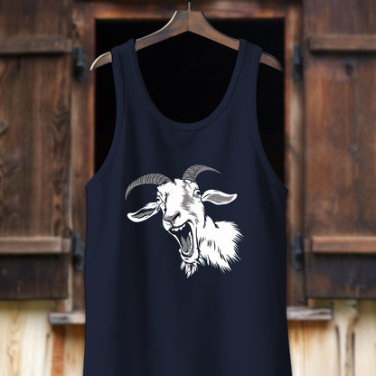 Unisex Shirt Adult Tank Top / XS / Navy Screaming Goat Shirt