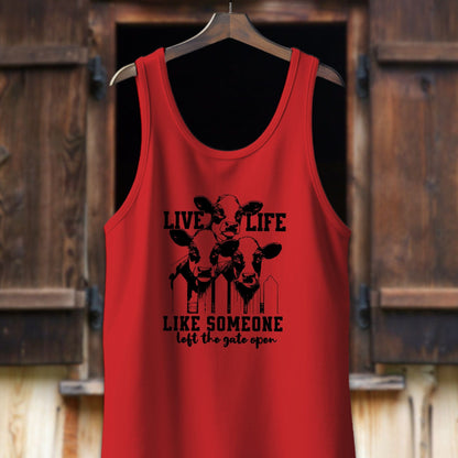 Unisex Shirt Adult Tank Top / XS / Red Live Life Like Shirt