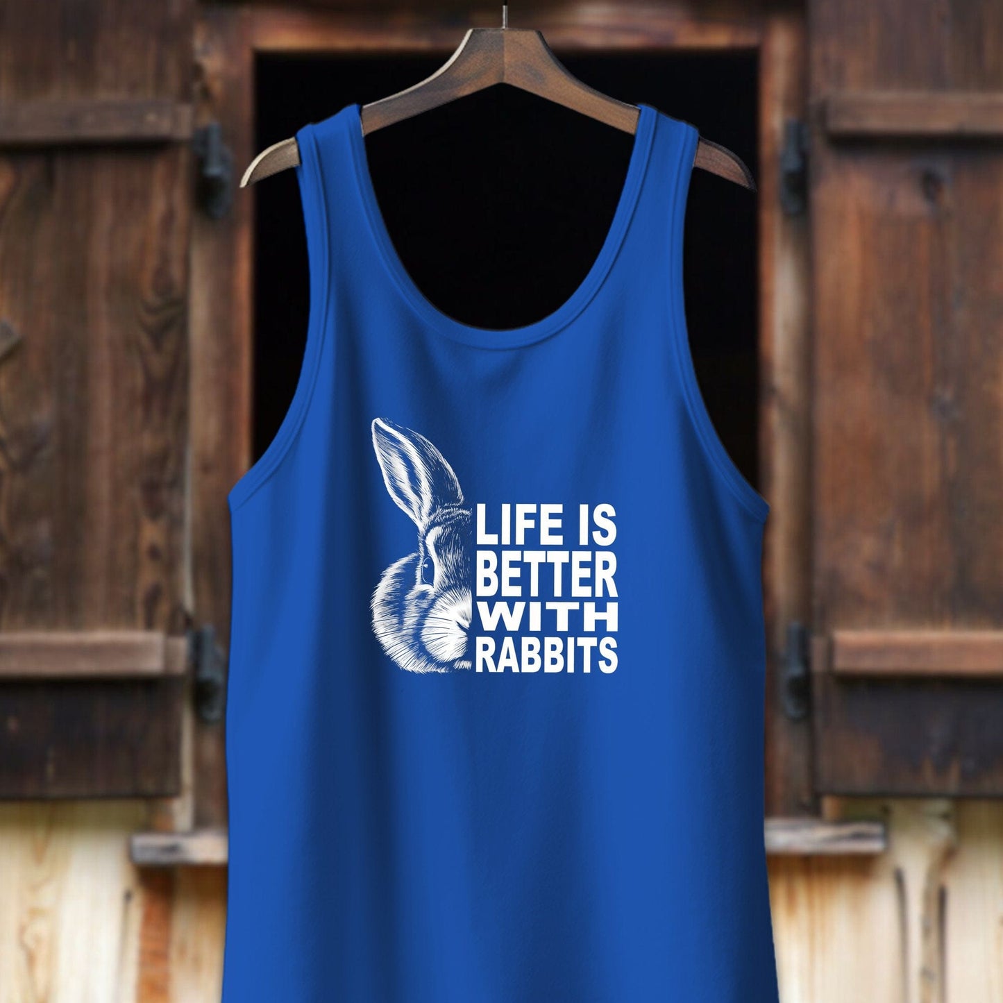 Unisex Shirt Adult Tank Top / XS / True Royal Life Is Better With Rabbits Shirt