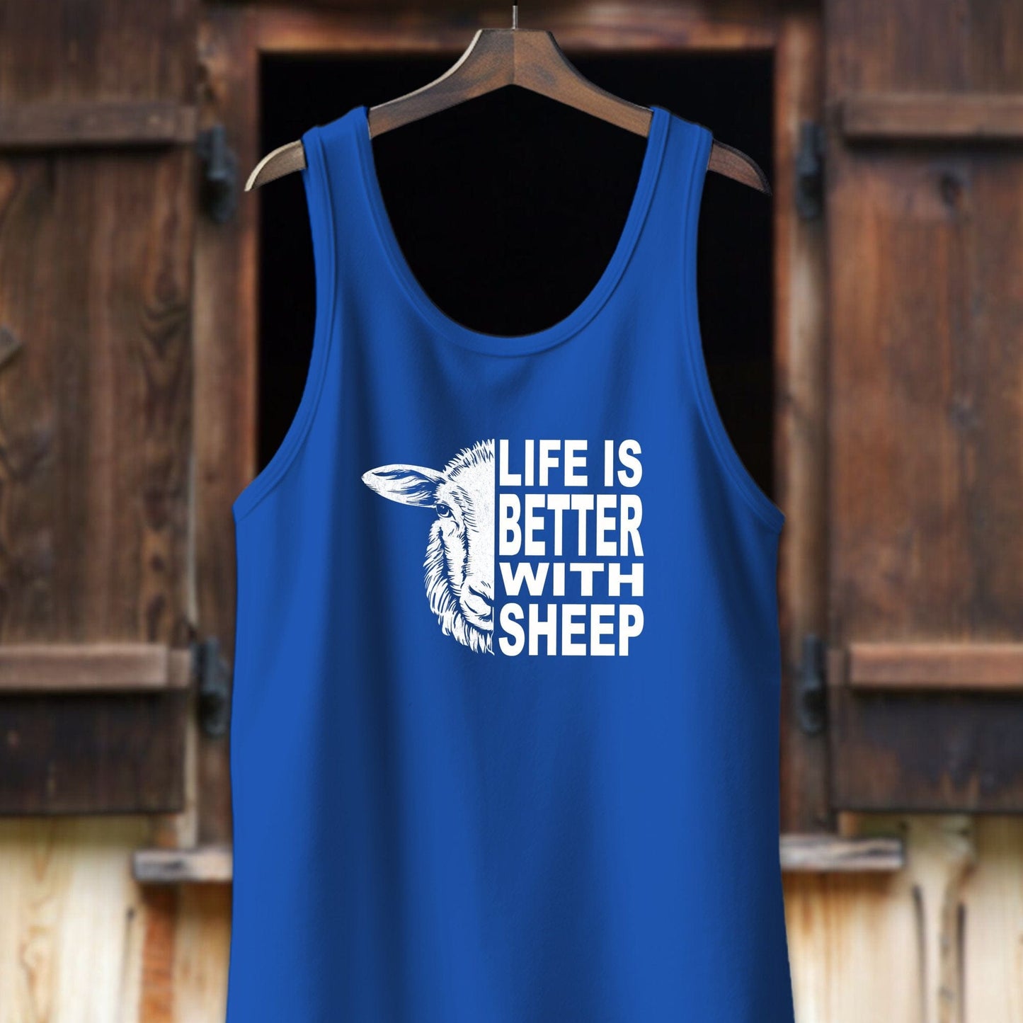 Unisex Shirt Adult Tank Top / XS / True Royal Life Is Better With Sheep Shirt