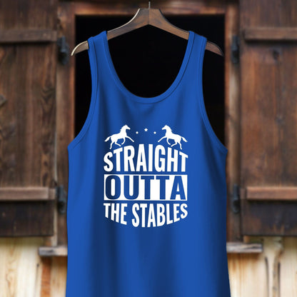 Unisex Shirt Adult Tank Top / XS / True Royal Straight Outta The Stables Shirt