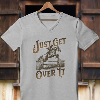 Unisex Shirt Adult V-neck / Athletic Heather / S Just Get Over It Shirt