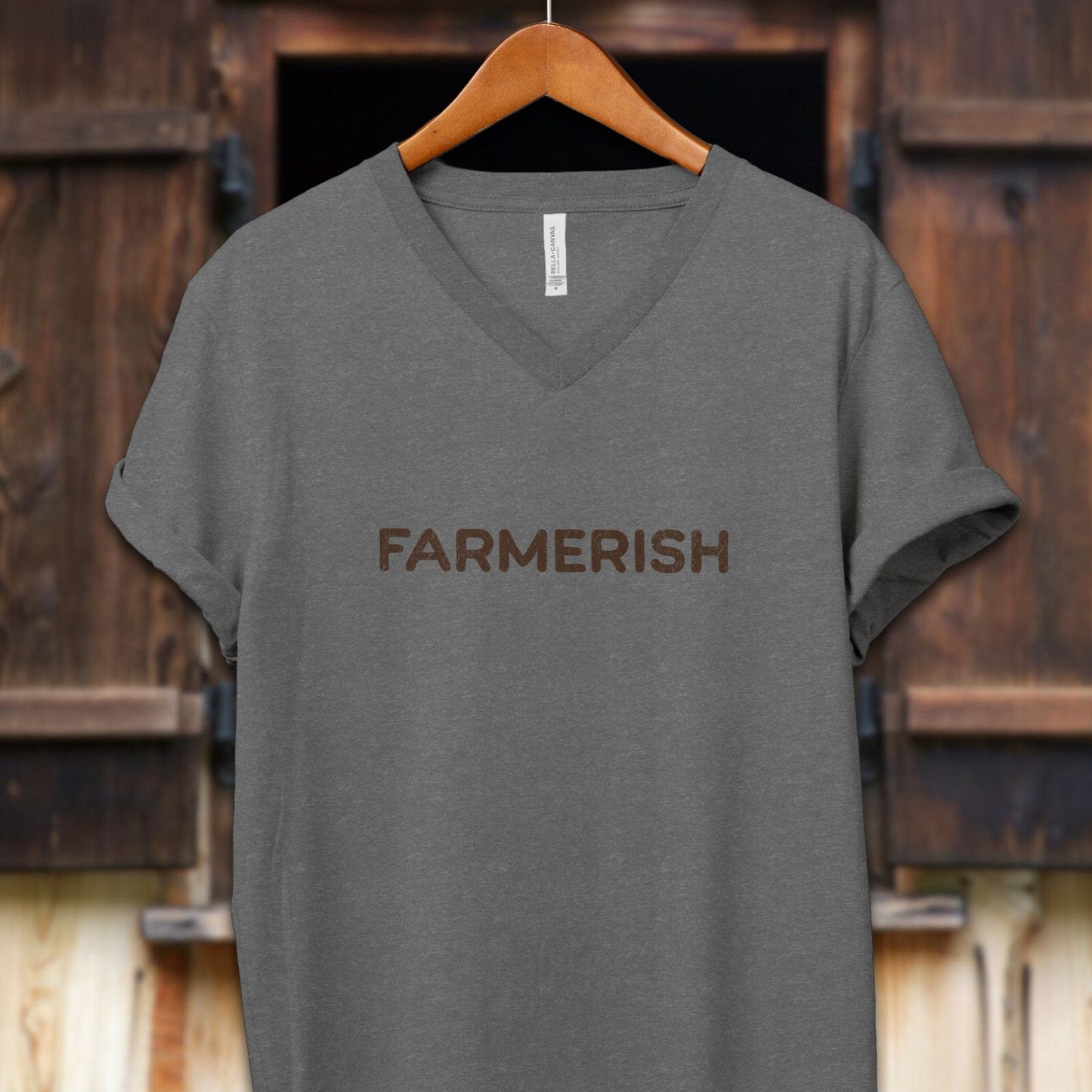 Unisex Shirt Adult V-neck / S / Deep Heather Farmerish Shirt