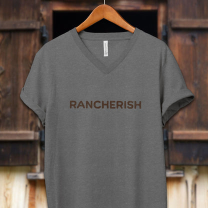 Unisex Shirt Adult V-neck / S / Deep Heather Rancherish Shirt