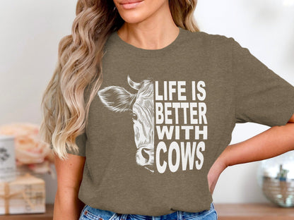 Unisex Shirt Life Is Better With Cows Shirt