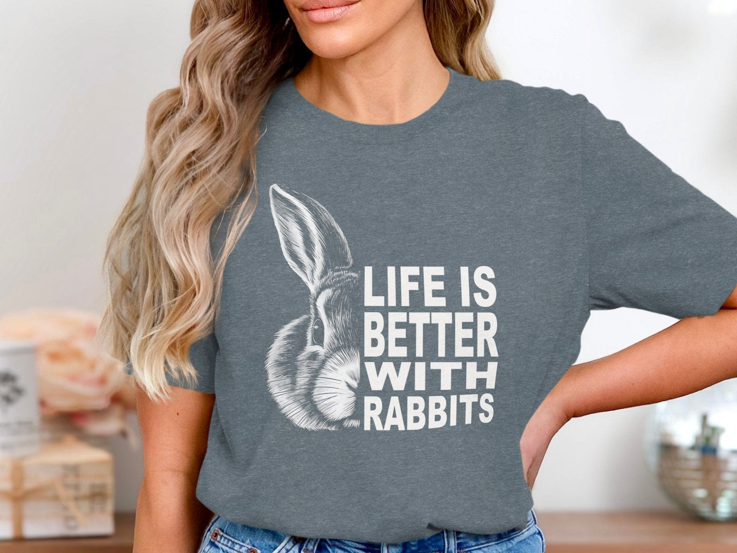 Unisex Shirt Life Is Better With Rabbits Shirt