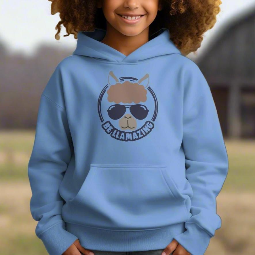 Youth Shirts Be Llamazing Cool Alpaca Illustration - Youth Shirt