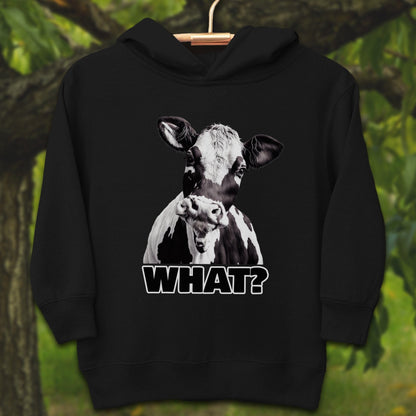 Youth Shirts Hooded Sweatshirt Toddler / 2T / Black Cow - Youth Shirt