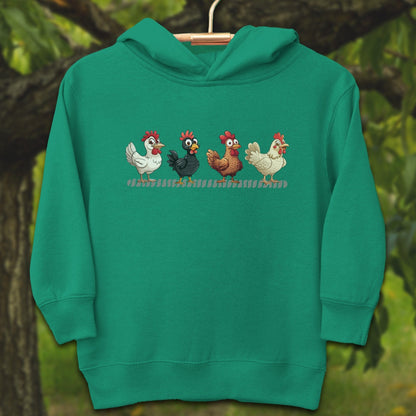 Youth Shirts Hooded Sweatshirt Toddler / 2T / Kelly Funny Chicken - Youth Shirt