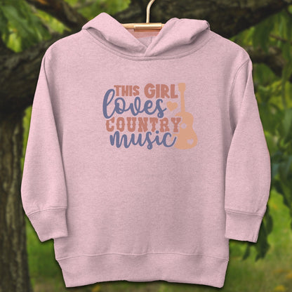 Youth Shirts Hooded Sweatshirt Toddler / 2T / Pink This Girl Loves Country Music - Youth Shirt