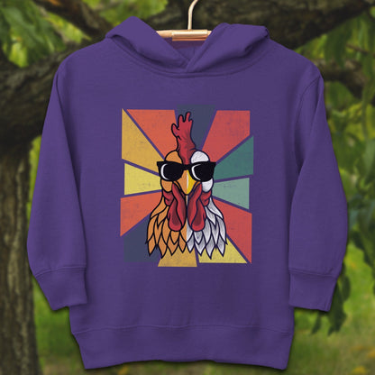 Youth Shirts Hooded Sweatshirt Toddler / 2T / Purple Cool Rooster - Youth Shirt