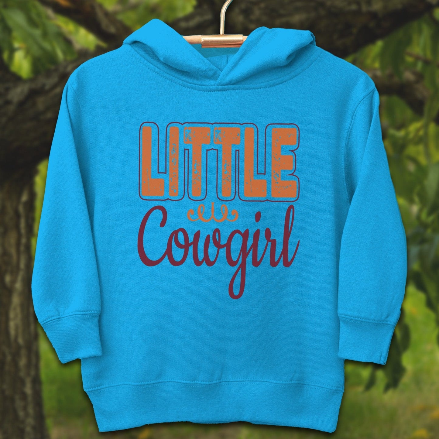 Youth Shirts Hooded Sweatshirt Toddler / 2T / Turquoise Little Cowgirl - Youth Shirt