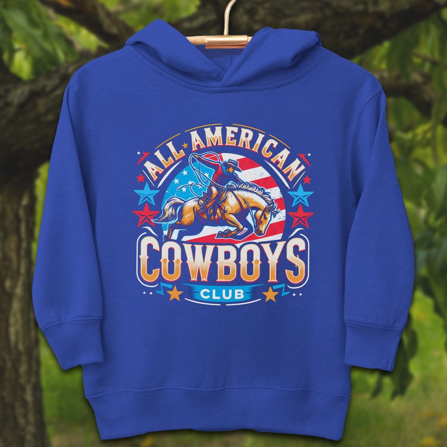 Youth Shirts Hooded Sweatshirt Toddler / 2T / Vintage Royal All American Cowboys Club - Youth Shirt