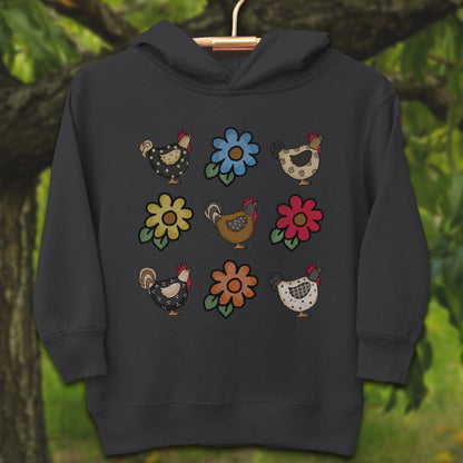 Youth Shirts Hooded Sweatshirt Toddler / 2T / Vintage Smoke Chickens and Flowers - Youth Shirt