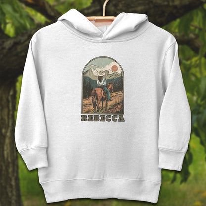 Youth Shirts Hooded Sweatshirt Toddler / 2T / White Personalized Horseback Adventure - Youth Shirt