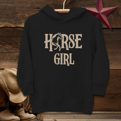 Youth Shirts Hooded Sweatshirt Toddler / Black / 2T Horse Girl - Toddler Shirt