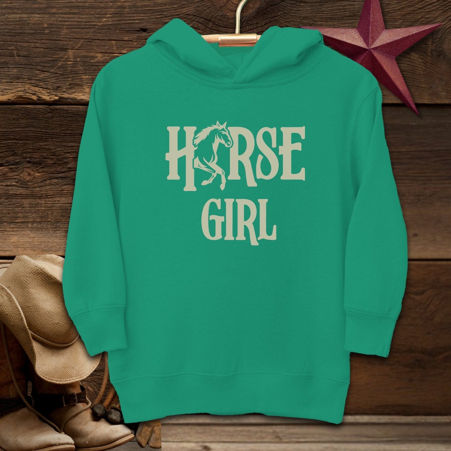 Youth Shirts Hooded Sweatshirt Toddler / Kelly / 2T Horse Girl - Toddler Shirt