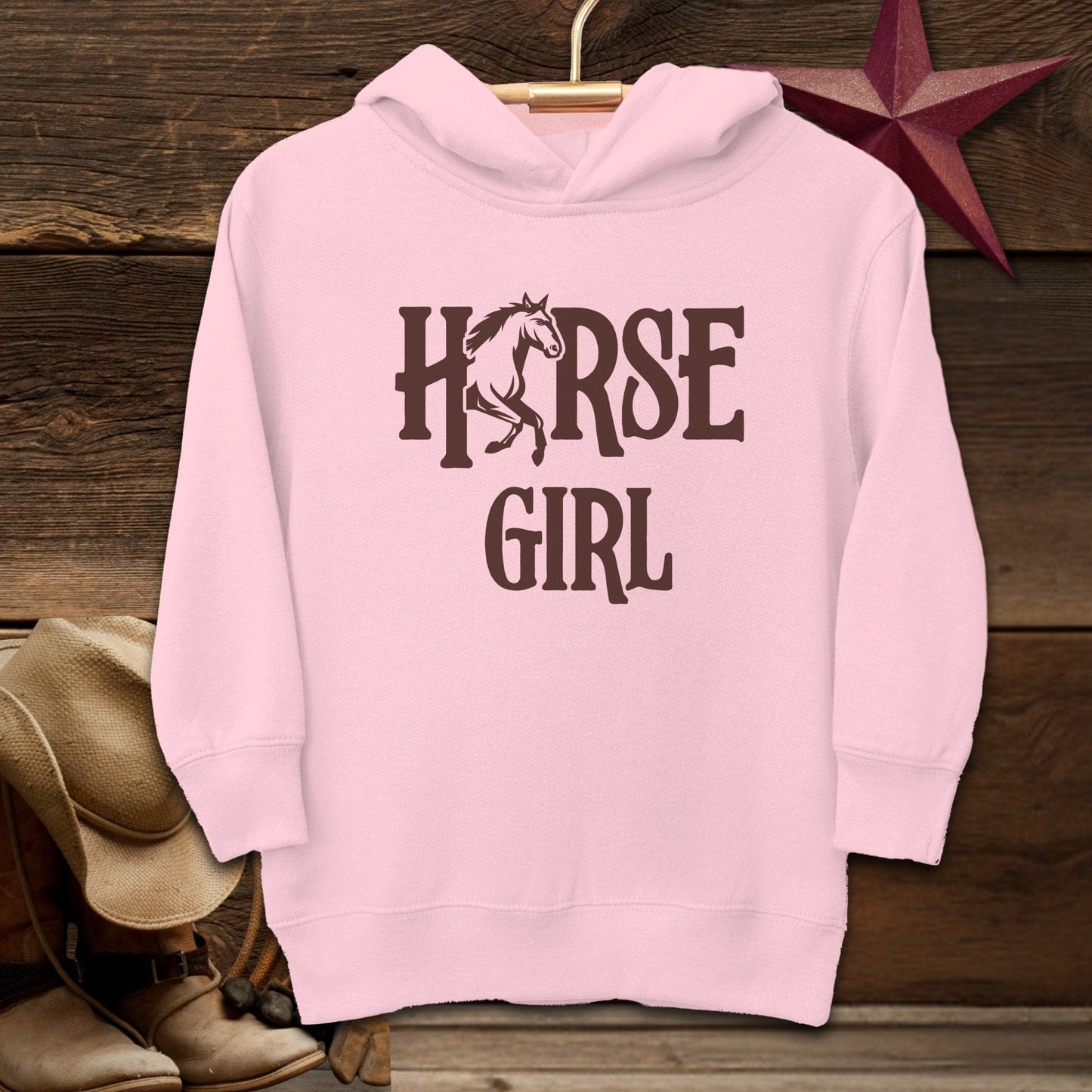 Youth Shirts Hooded Sweatshirt Toddler / Pink / 2T Horse Girl - Toddler Shirt