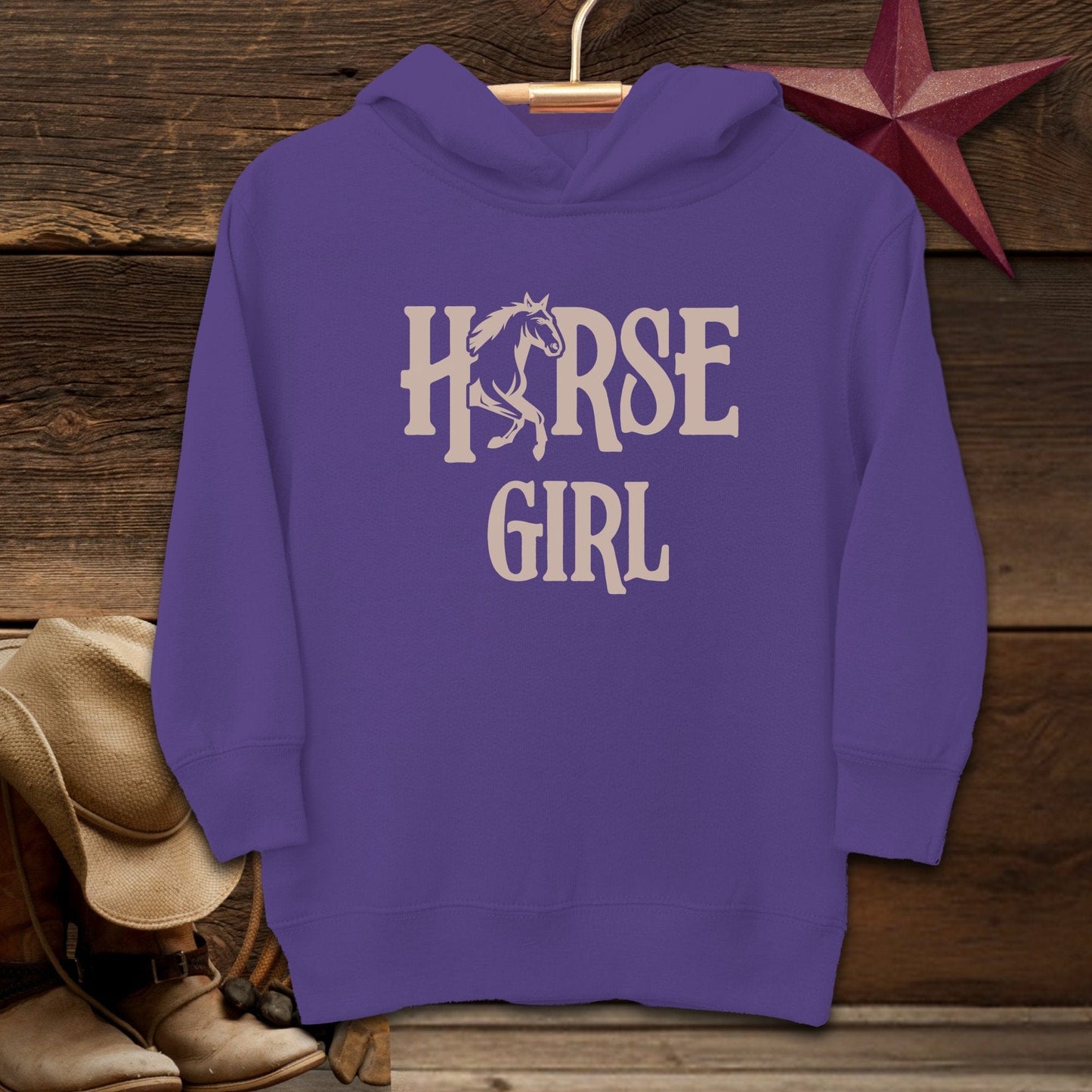 Youth Shirts Hooded Sweatshirt Toddler / Purple / 2T Horse Girl - Toddler Shirt