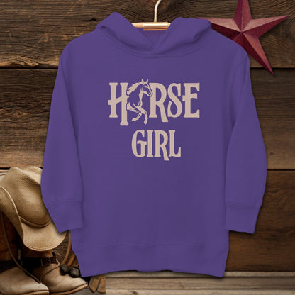 Youth Shirts Hooded Sweatshirt Toddler / Purple / 2T Horse Girl - Toddler Shirt