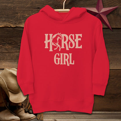 Youth Shirts Hooded Sweatshirt Toddler / Red / 2T Horse Girl - Toddler Shirt